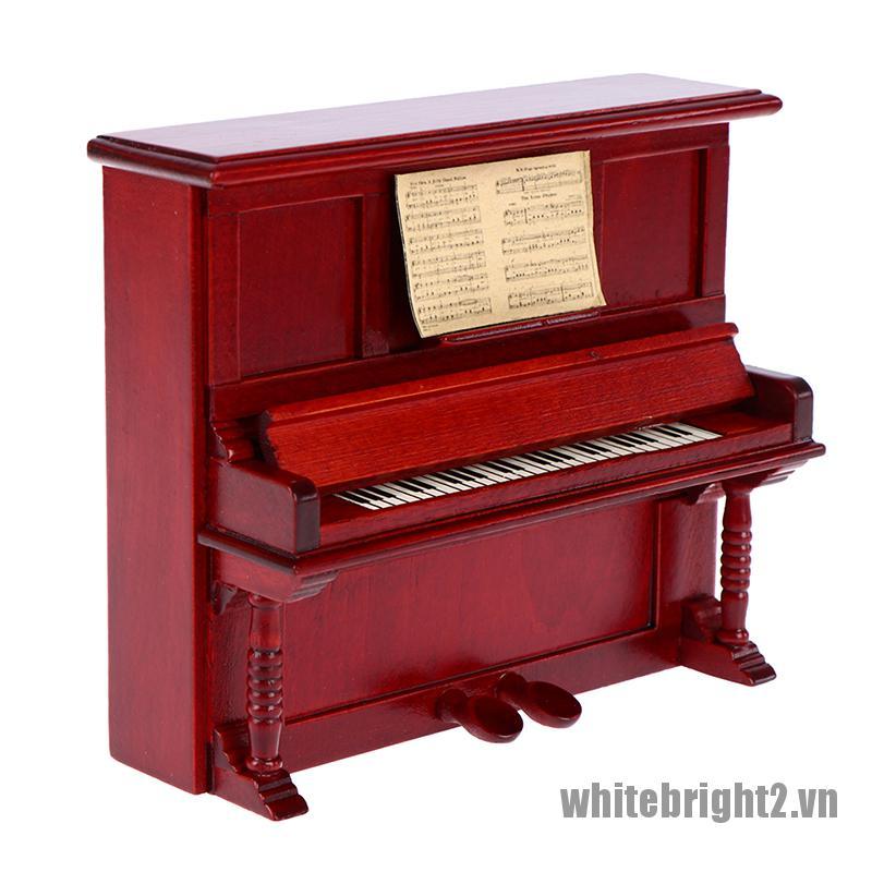 Đàn Piano Mini Tỉ Lệ 1 / 12 Trang Trí Cho Nhà Búp Bê