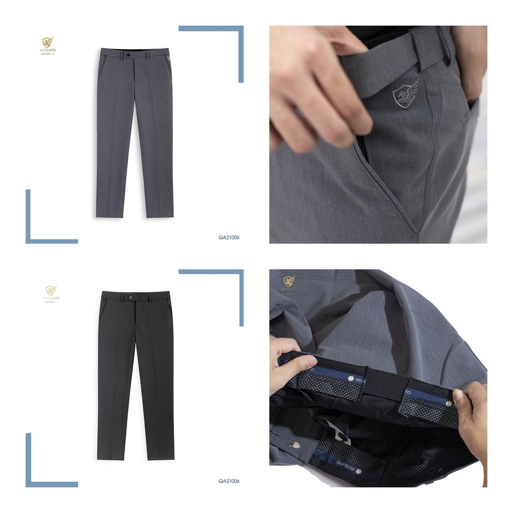 Quần tây SLIMFIT co giãn nhẹ form dáng trẻ trung phù hợp mọi lứa tuổi với chiếc quần âu lịch sự !