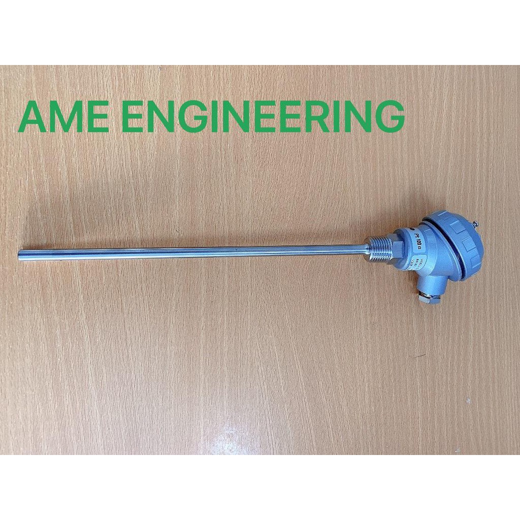 Cảm biến nhiệt độ PT100 20BP8.0D250LL, 3 dây, Ø8.0x250mm SS316, 0-400oC, CAHO Taiwan