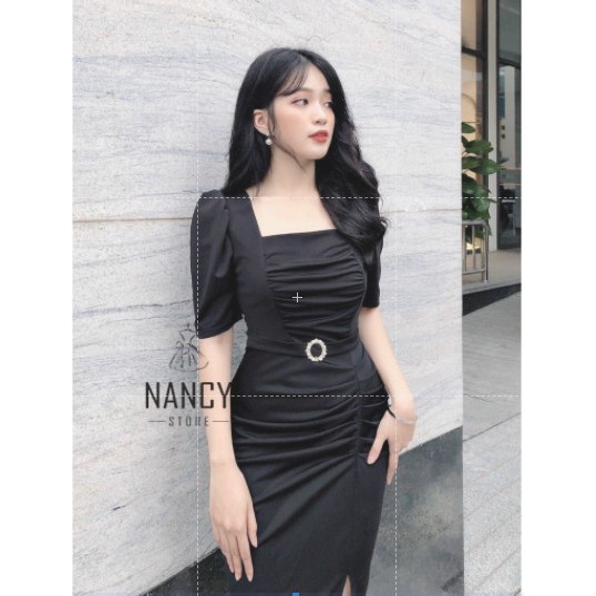 Váy đầm nữ body cao cấp thắt eo sang chảnh dự tiệc màu trắng đen tay lỡ tôn lên vẻ đẹp quý phái của phụ nữ việt | BigBuy360 - bigbuy360.vn