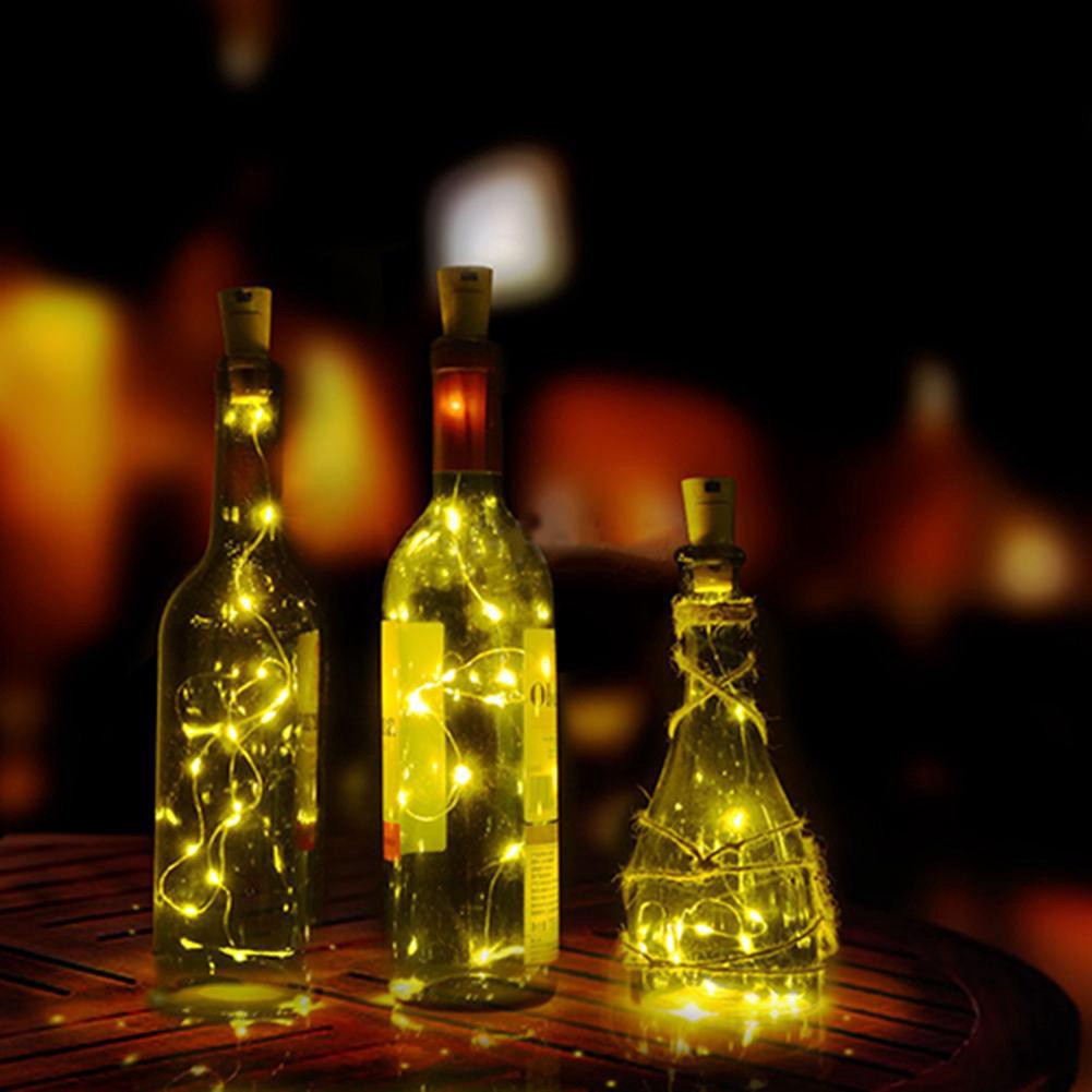 Dây đèn led 10 bóng dài 1m hình nút bần dùng trang trí chai rượu vang