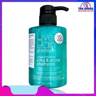 DẦU GỘI GIỮ MÀU NƯỚC HOA LIVE GAIN PREMIUM SILKY & SHINE SHAMPOO 450ML