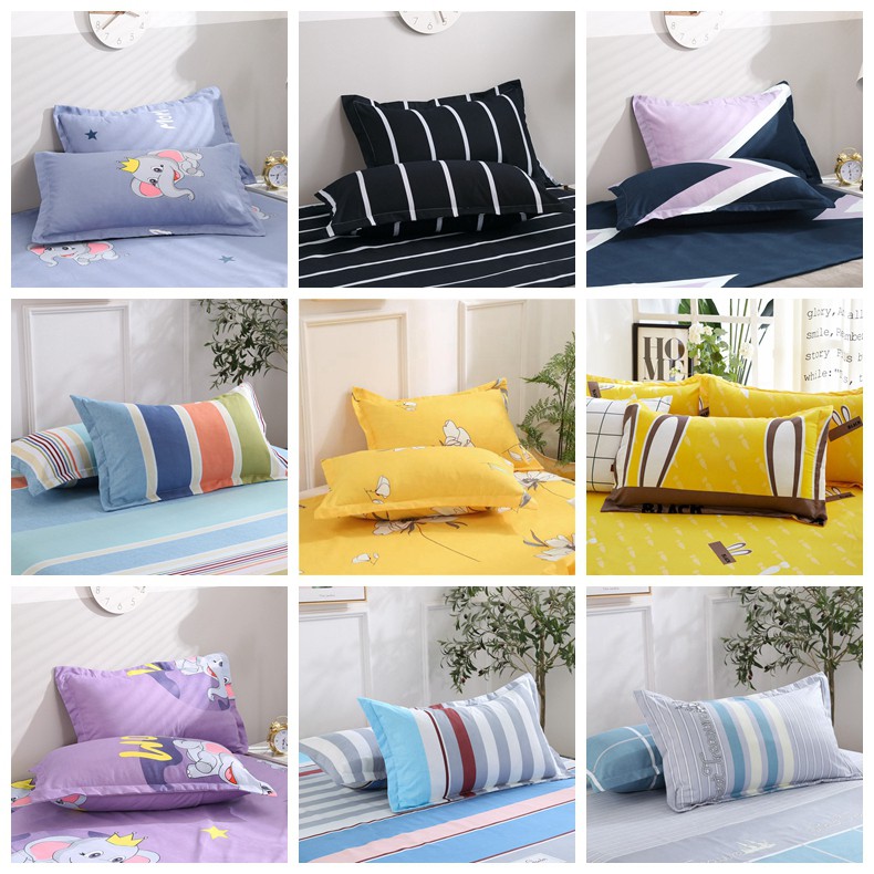 Pillowcase Polyester Pilow Pillowcase Simple And Comfortable Home Pillow (pair)