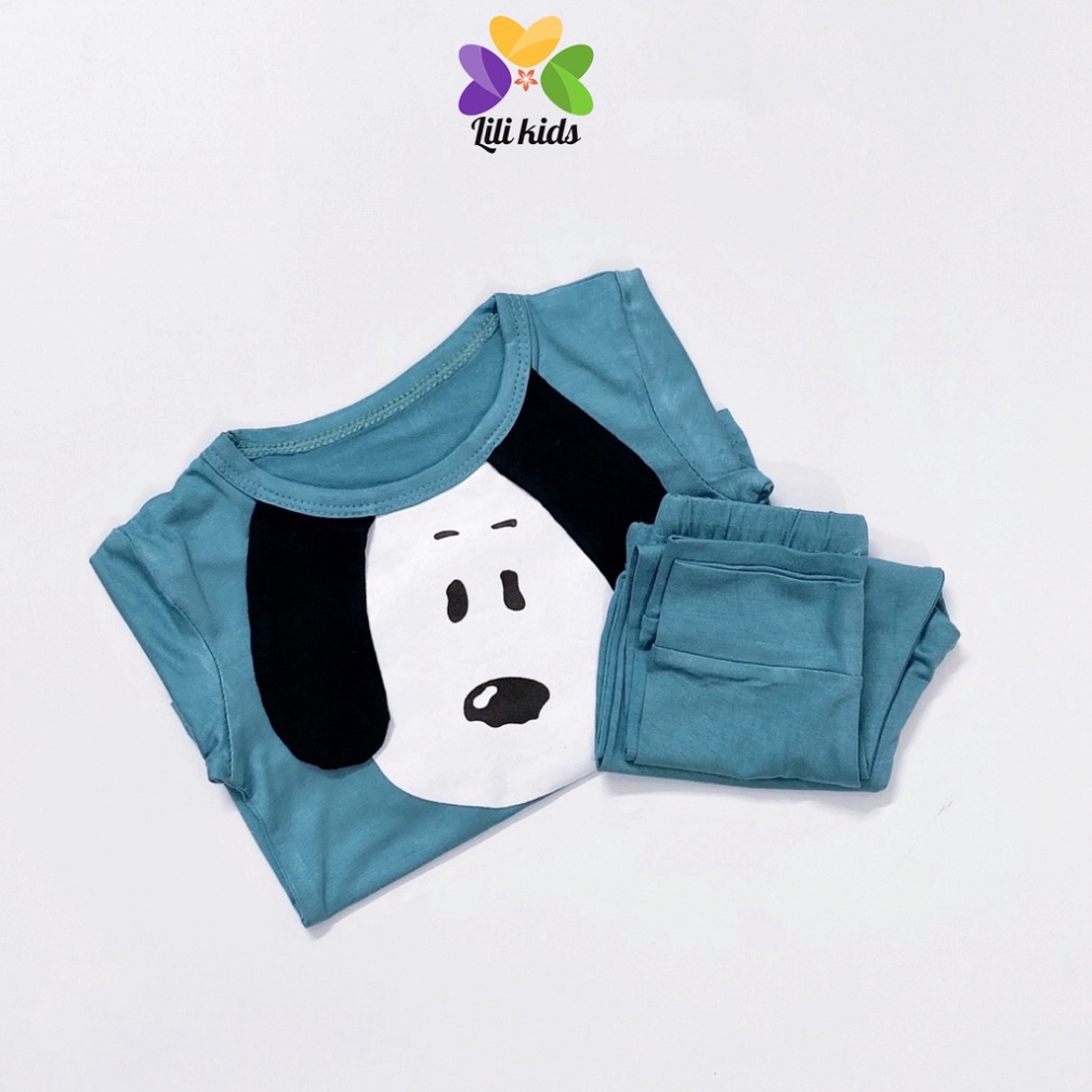 bộ dài tay cho bé gái bé trai chất thun lạnh co dãn họa tiết đáng yêu cho bé từ 8-18kg LYBABY BDT05