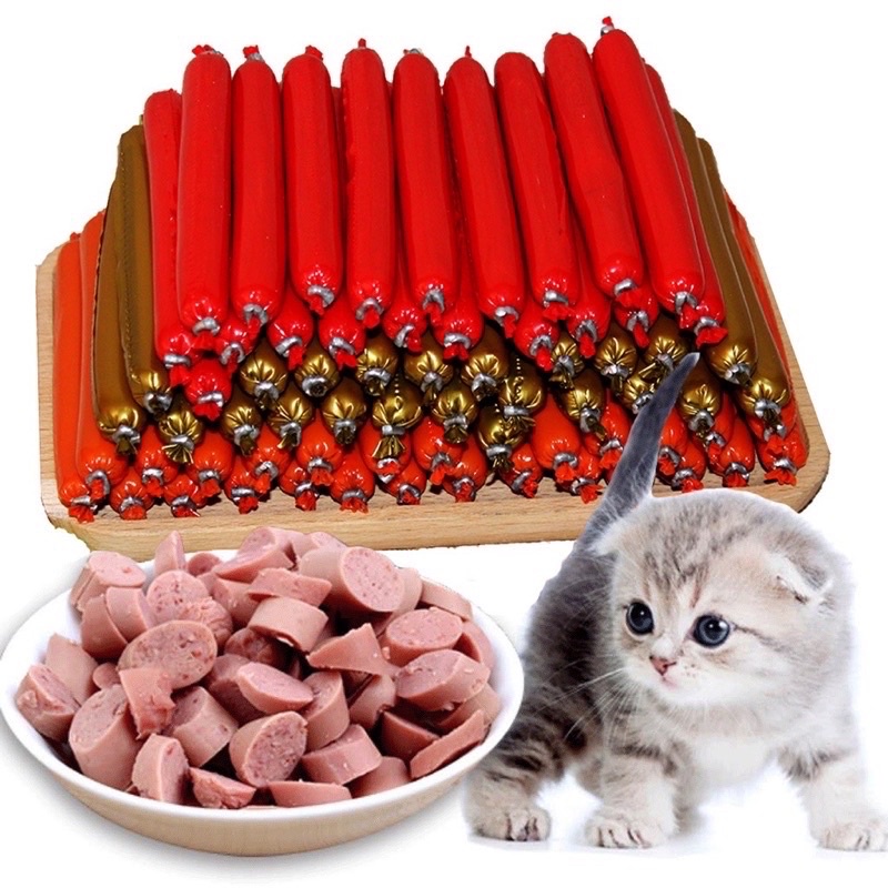 Xúc xích cho chó mèo,bổ sung can xi thanh 15gram