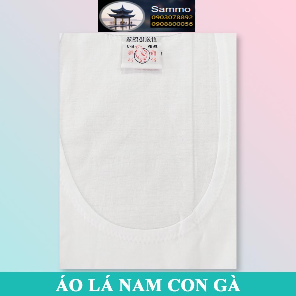 - Áo Lá Nam Cotton Có Tay Và Ba Lỗ ( Con Gà Size 44-&gt;46 )