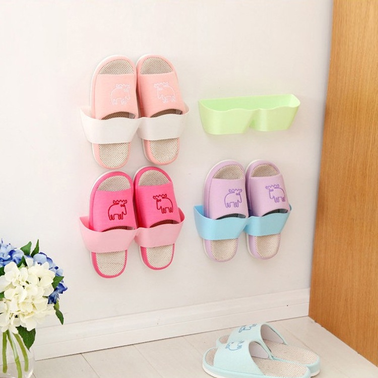 Giá Đỡ Giày Dép Tự Dính Nhiều Màu Cho Phòng Tắm