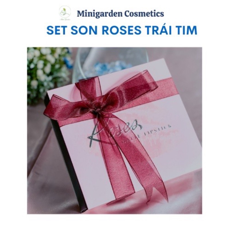 Set Son ROSES KEM LÌ Trái Tim [ FREESHIP ] 2 Son Độc Đáo  ; Bền Màu ; Lâu Trôi