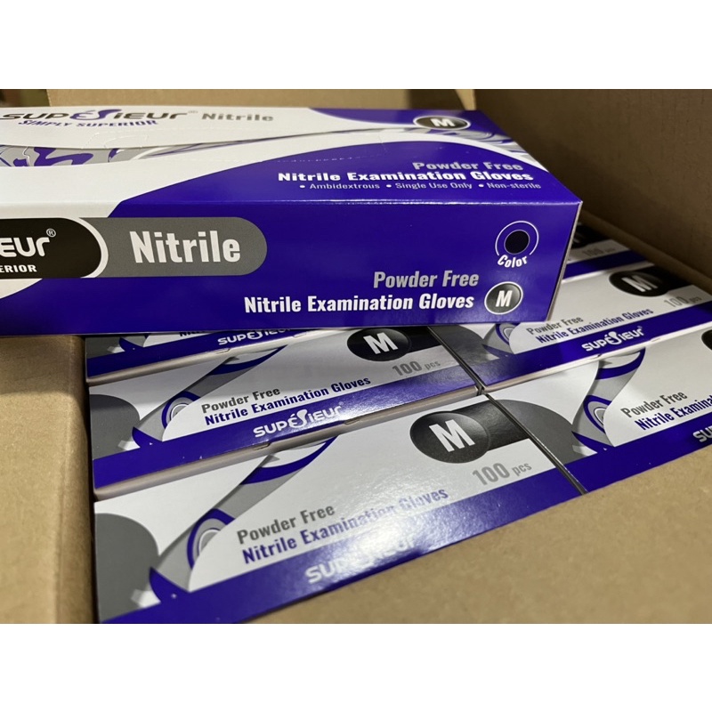 Găng tay y tế Nitrile superior màu đen, chuyên phun xăm nghệ thuật