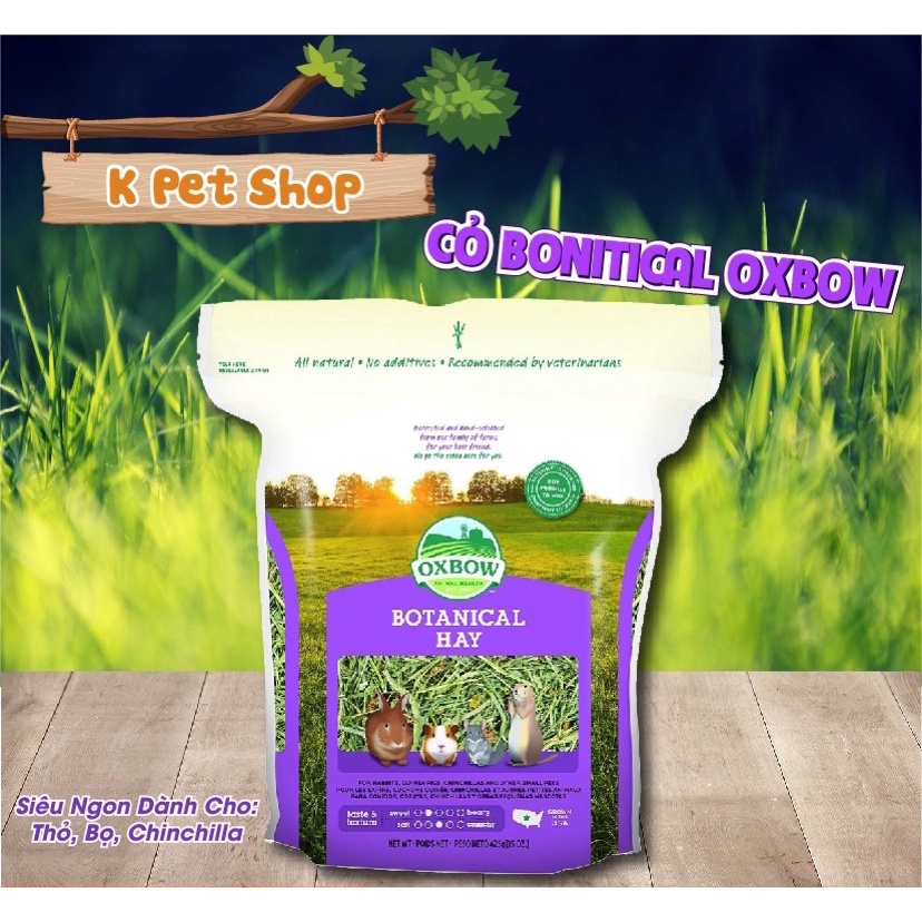 Cỏ Botanical Oxbow  FREE SHIP  Timothy Oxbow Siêu Ngon Dành Cho Thỏ, Bọ, Chinchilla .