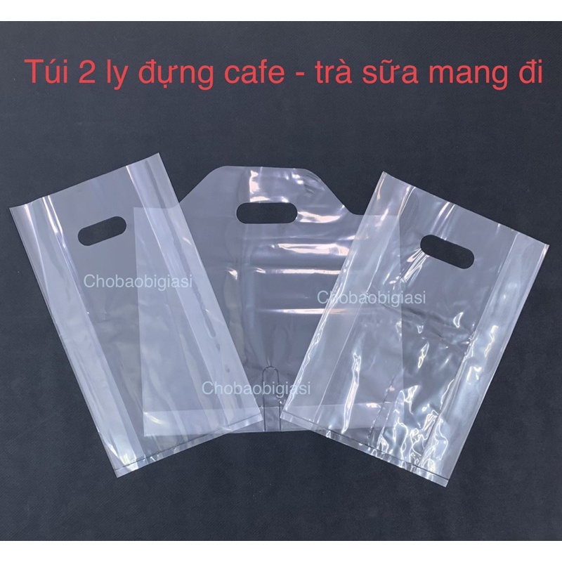 {1kg/size} Túi 2 ly đựng cafe mang đi hàng đẹp - sp y hình