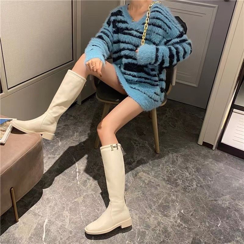 B(ẢNH THẬT) Boot Ống Chic Chloe Khoá H Gót 3p Da Mềm Êm Fullbox Cao Cấp