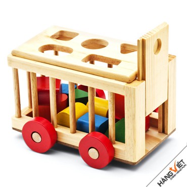 Đồ chơi gỗ xe cũi thả hình cơ bản cho bé hàng VIỆT NAM