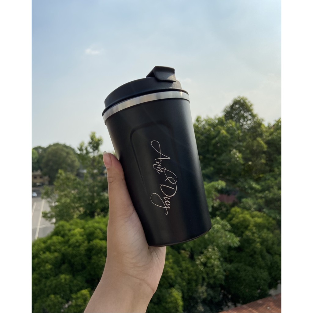 ✅[LOẠI 1]_Ly Coffee Giữ Nhiệt inox 304 Cao Cấp - Cốc Giữ Nhiệt Coffee Holic - Ly Coffee Khắc Tên - Feeling.vn