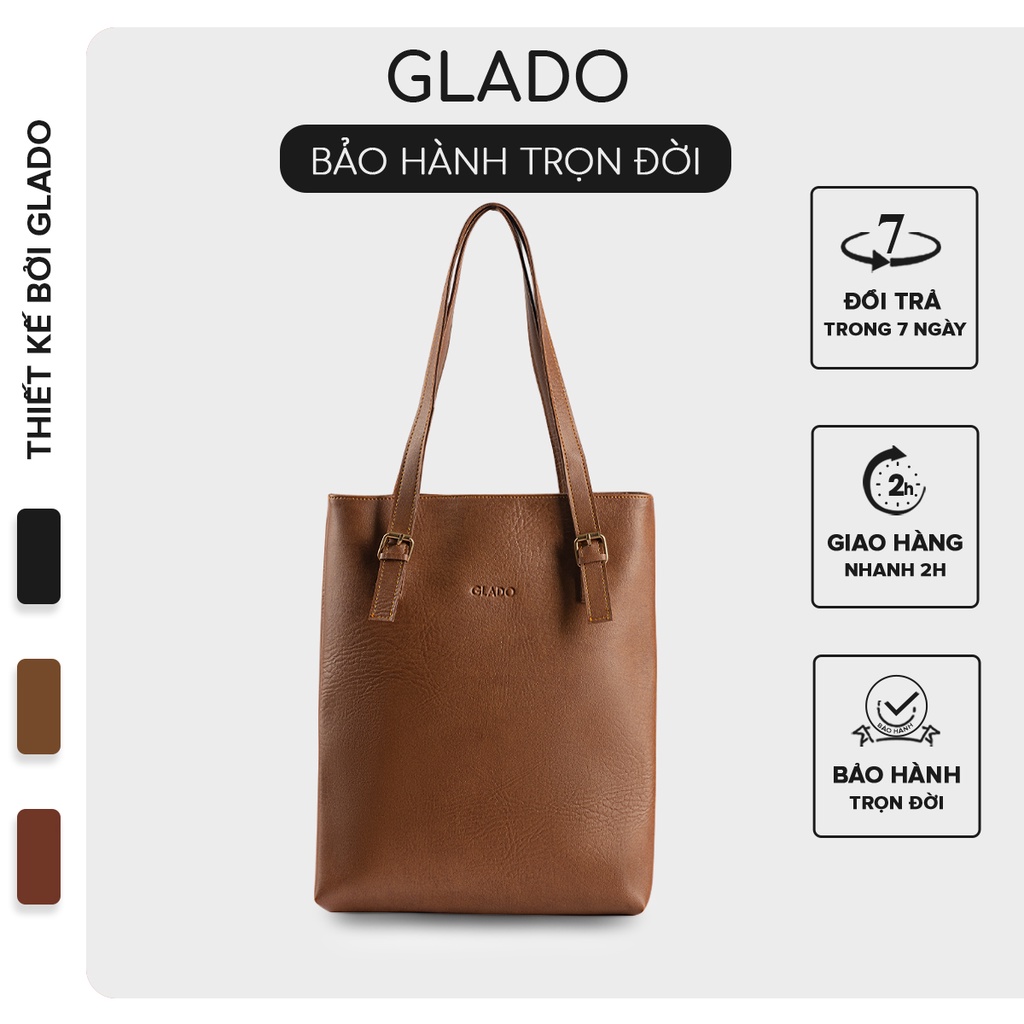 [Mã WABRTL3 giảm 10%]Túi xách nữ thời trang Glado kiểu dáng basic nhiều màu _ TG004