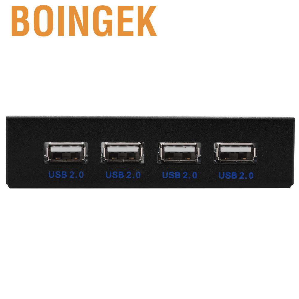 Boingek USB2.0 Floppy Front Panel 3.5'' Bay 9 Pin to 4 Interface USB 2.0 HUB