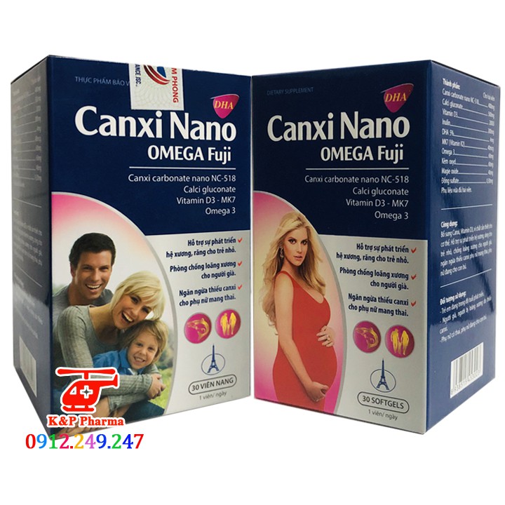 ✅ [CHÍNH HÃNG] Canxi Nano Omega Fuji – Giúp xương răng chắc khỏe, ngừa loãng xương, thiếu calci