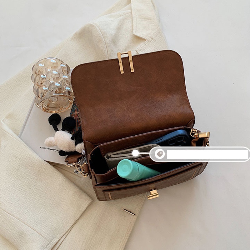 IELGY Túi Đeo Chéo Hình Vuông Cỡ Nhỏ Dây Đeo Bản Rộng Phong Cách Cổ Điển Thời Trang Cho Nữ