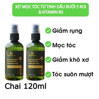 Liệu trình 2 chai xịt dưỡng tóc tinh dầu bưởi Tabaha 120ml ngăn rụng tóc