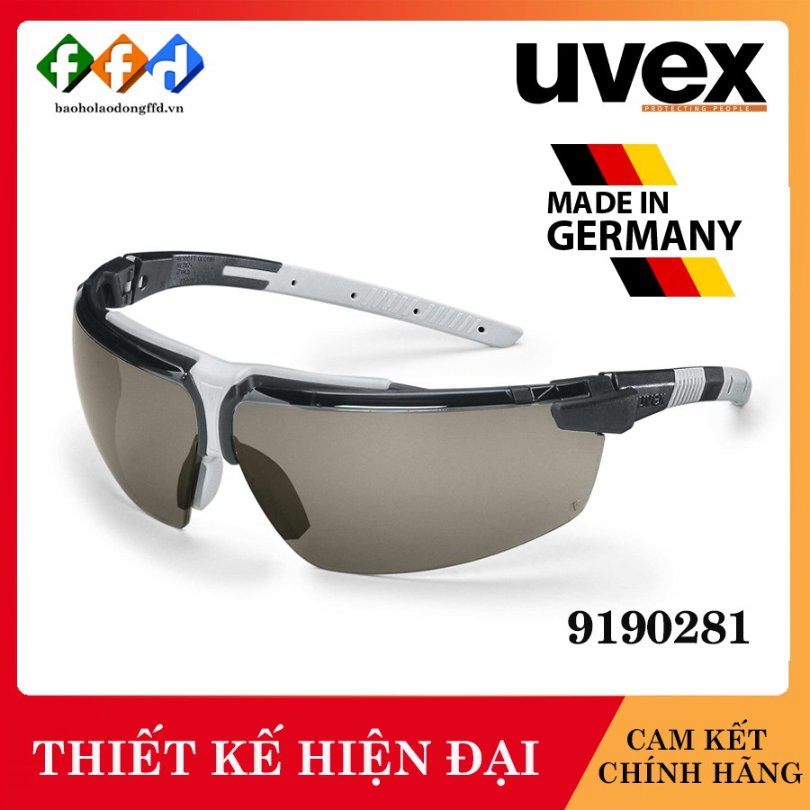 Kính bảo hộ UVEX I-3 9190281 kính chống bụi, chống hơi nước trầy xước vượt trội, ngăn chặn tia UV, mắt kính đi xe