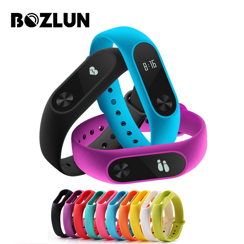 Dây Đeo SKMEI Thay Thế Cho Xiaomi Mi Band 2 Chất Liệu Silicon Màu Trơn