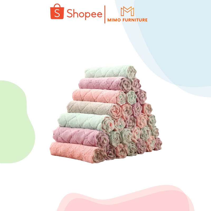 Khăn Lau Đa Năng 2 Mặt BELLEVIE Khăn Lau Bếp - Rửa Bát - Lau Bàn Thấm Nước Siêu Tốt Nhanh Khô