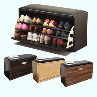 Tủ Giày Thông Minh VANDO Tiết Kiệm Diện Tích Dạng Ghế Ngồi Có Nệm Da Cao Cấp Dài 80cm