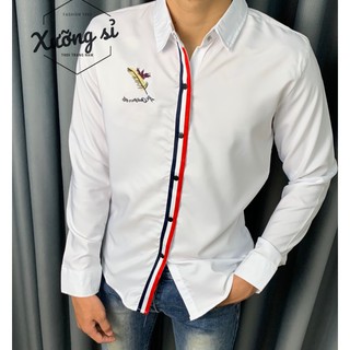 Áo sơ mi nam dài tay dáng ôm  cổ bẻ vải lụa  chống nhăn chống xù TL01