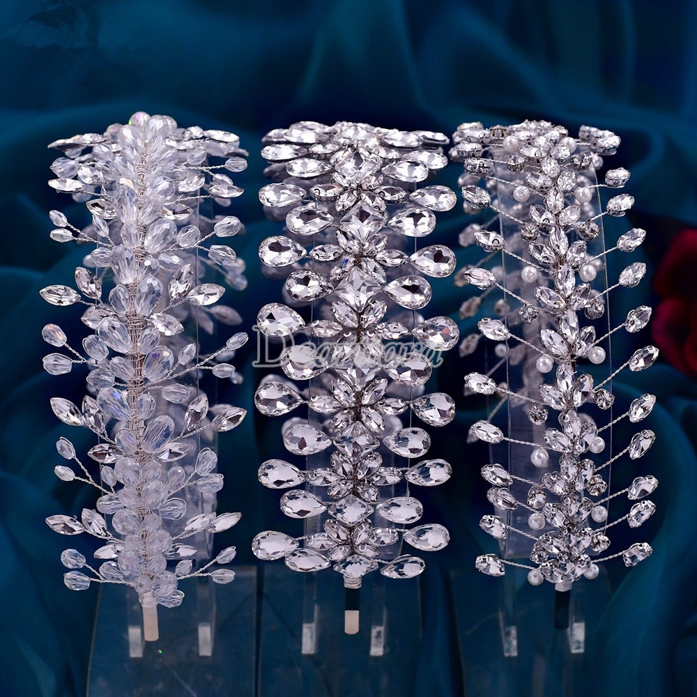 Cài Tóc Hình Giọt Nước Đính Đá Thời Trang Cho Cô Dâu