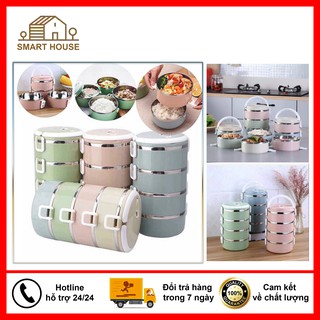 Hộp cơm 4 tầng giữ nhiệt làm từ lúa mạch an toàn cho sức khỏe