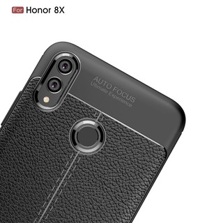 Ốp lưng TPU mềm họa tiết da PU thời trang cho Huawei Honor 8X