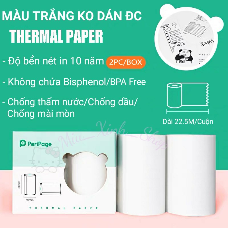 ❤ Chính hãng Peripage ❤ Tất cả giấy in nhiệt ❤ kích thước 80*50 - 80x50mm ❤ cho máy in nhiệt Peripage A3