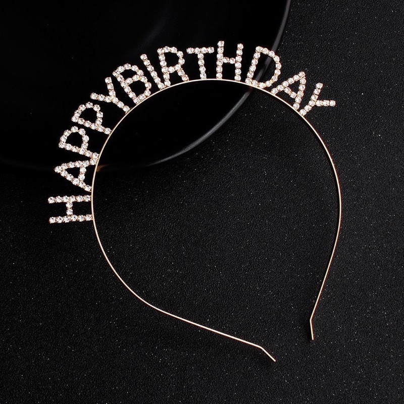 Bờm sinh nhật, Băng Đô Cài Tóc Sinh Nhật HAPPY BIRTHDAY Đính Đá