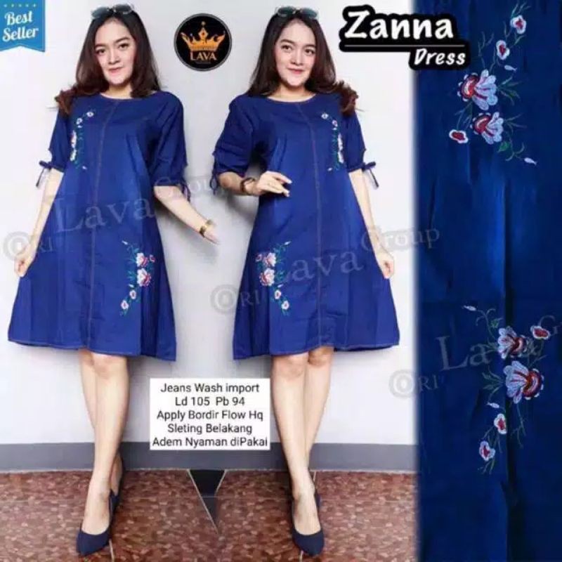 Váy Jean Zanna. Váy Thêu. Váy Denim. Đầm Thời Trang Xinh Xắn Dành Cho Nữ