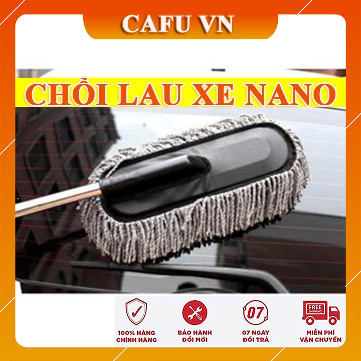 Chổi nano lau rửa xe ô tô chuyên dụng cán kéo dài co rút tiện lợi - CAFU VN