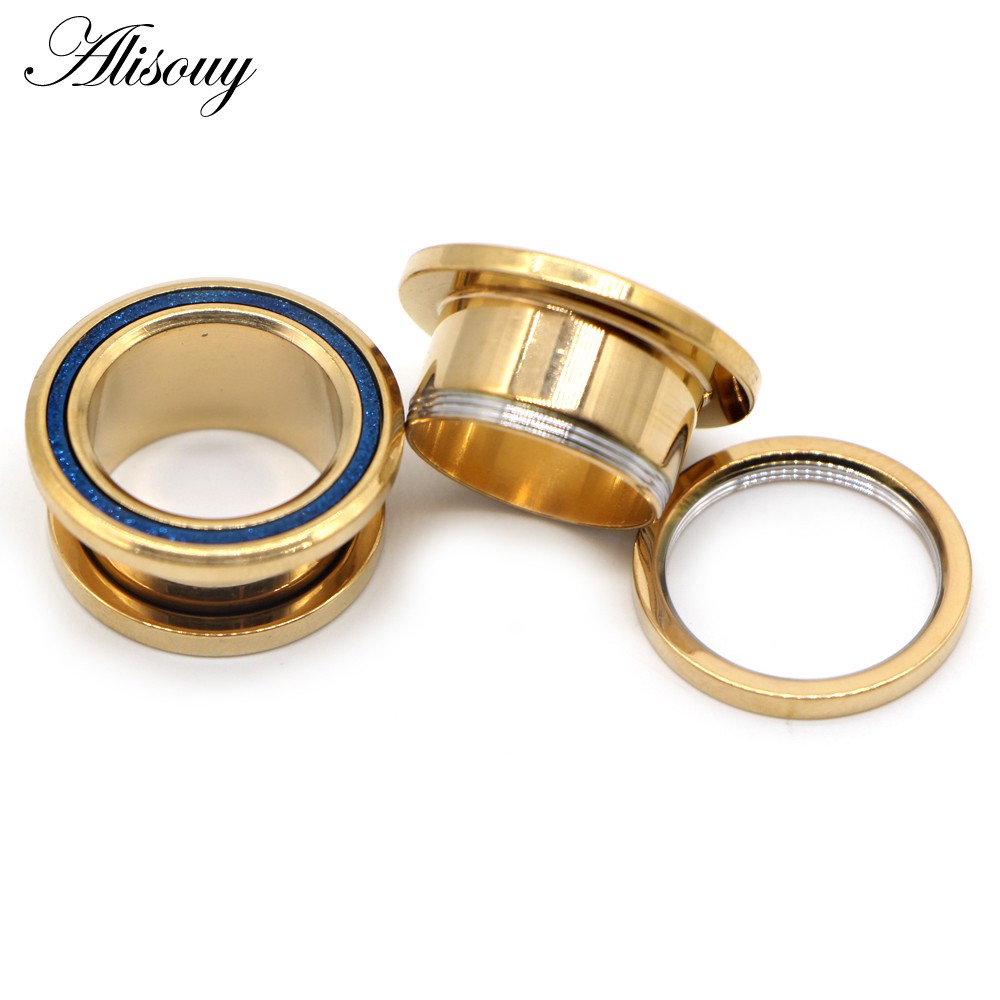 Alisouy Set 2 Khuyên Nong Tai Bằng Thép Không Gỉ Cá Tính