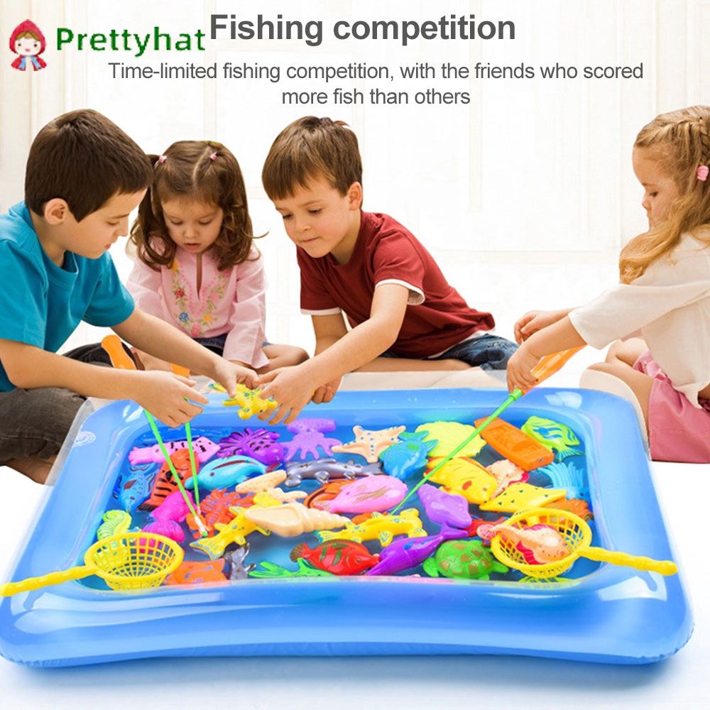 28pc children fishing toy pool set magnetic playing baby fishing toy 『Prettyhat 』