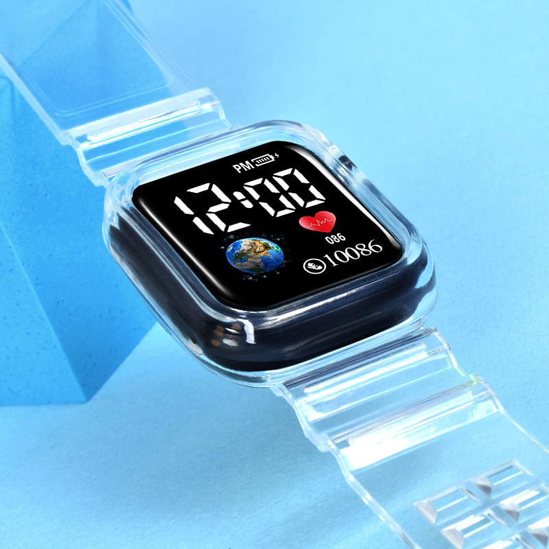 Đồng hồ đeo tay LWCC D03 điện tử LED màu sắc tùy chọn phong cách thể thao thời trang dành cho nam và nữ