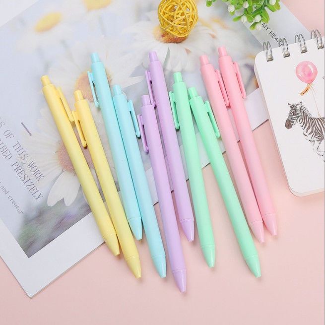 [Mã LIFEB04ALL giảm 10% tối đa 15K đơn 0Đ] Bút bi nước Macaron Pastel mực đen gel cute dễ thương màu sắc xinh xắn 0.5mm