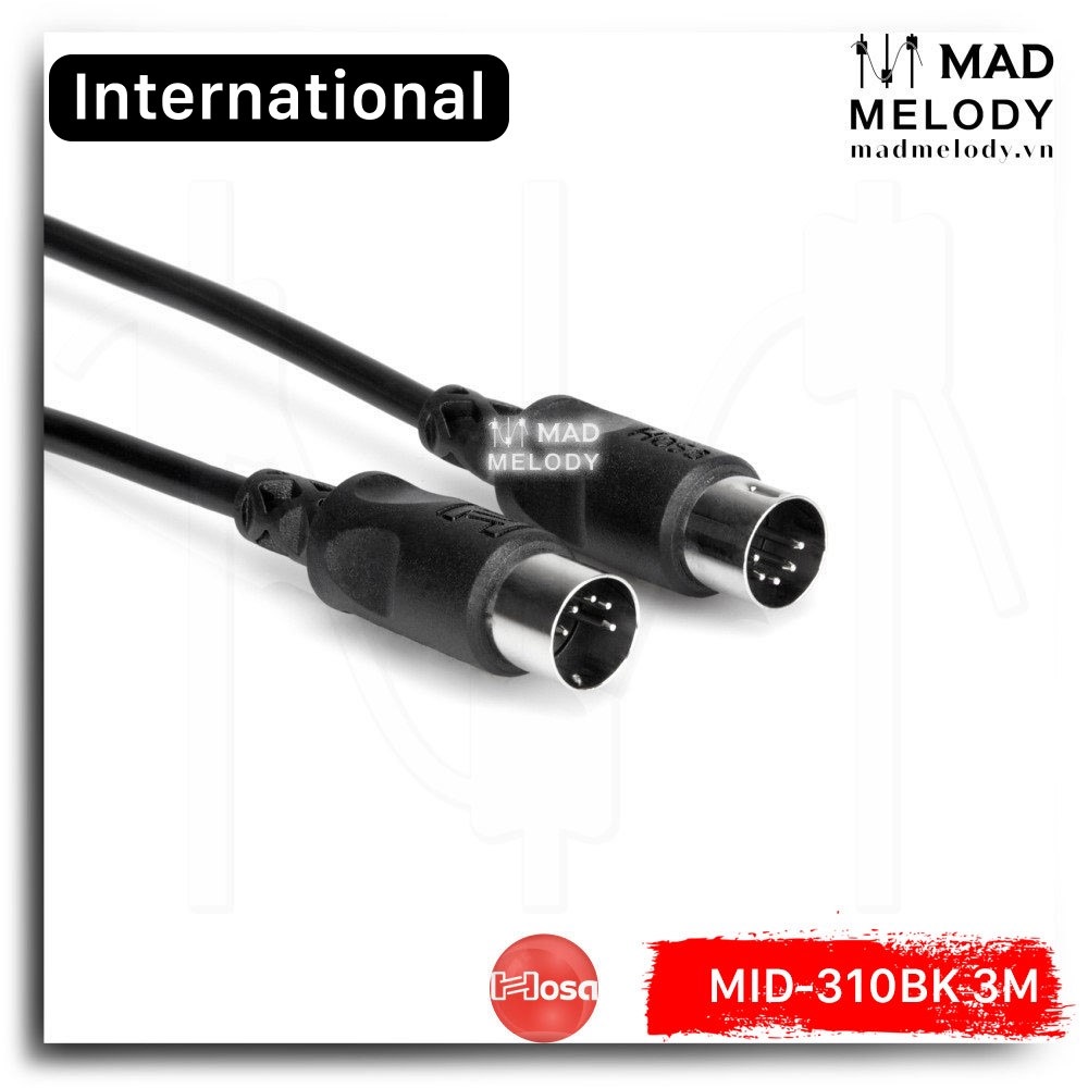 Hosa MIDI Cable MID-310BK