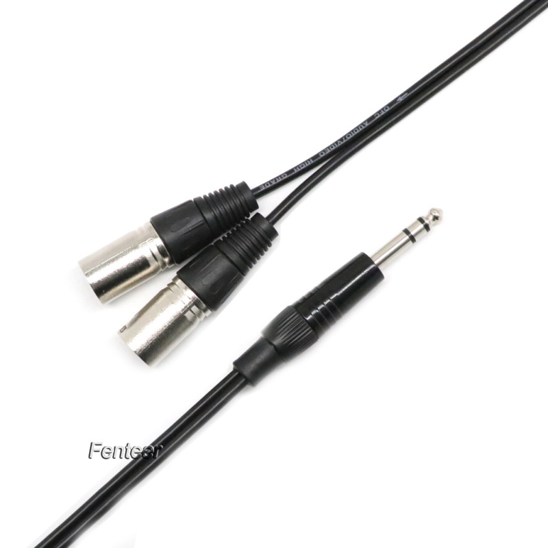 Đầu Chuyển Đổi Từ 1 / 4 6.35mm Mono Trs Sang 3pin Dual Xlr Male