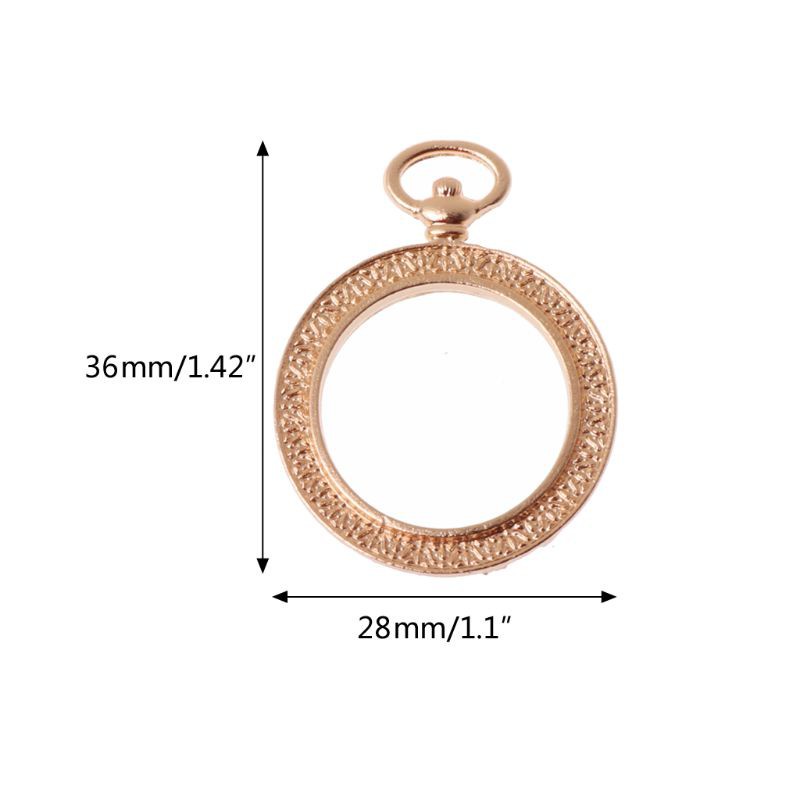 Bộ 5 khung đồng hồ bỏ túi hình tròn bằng nhựa resin