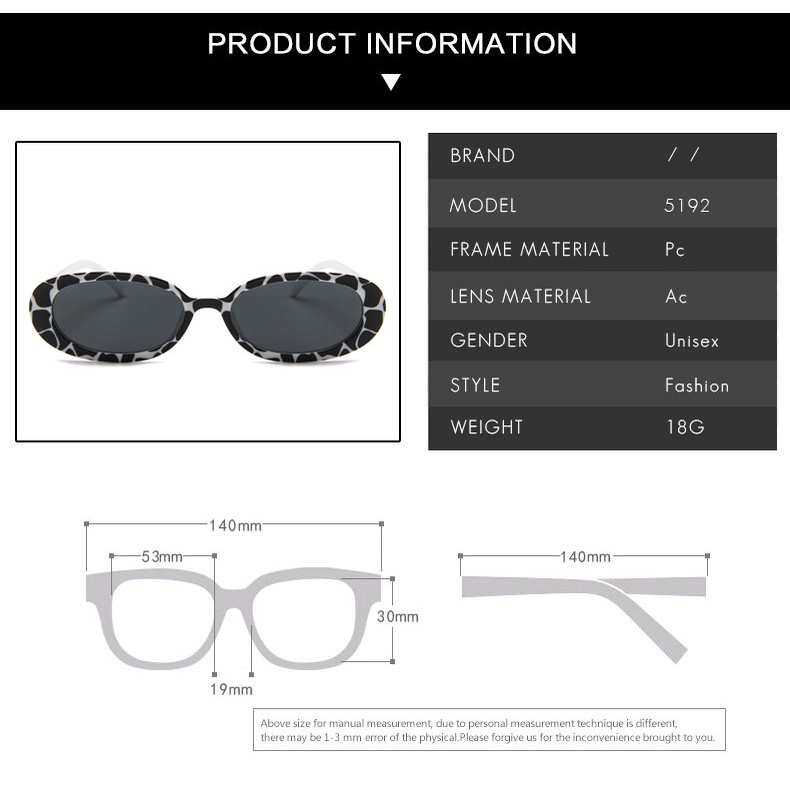 Kính Mát Gọng oval Thời Trang Cho Nữ