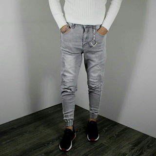 Quần jean nam bo thun jogger 166