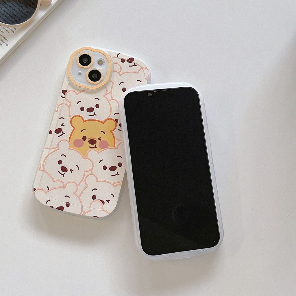 Ốp Điện Thoại TPU Mềm Hình Gấu Pooh/ Lotso Chống Rơi Chống Trầy Xước Cho iPhone 11 13 12 Pro Max XR X/XS