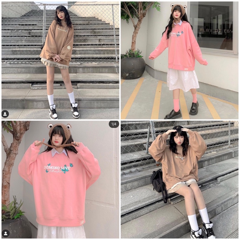 [SIEU SALE] SWeater nỉ cổ tròn chữ hóttrends unisex (hàng có sẵn)