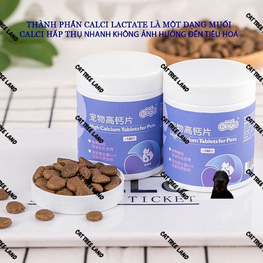 VIÊN CUNG CẤP CANXI HÀM LƯỢNG CAO, VITAMIN, ĐẸP LÔNG, HẤP THỤ NHANH DINH DƯỠNG CẦN THIẾT CHO CHÓ MÈO 100G