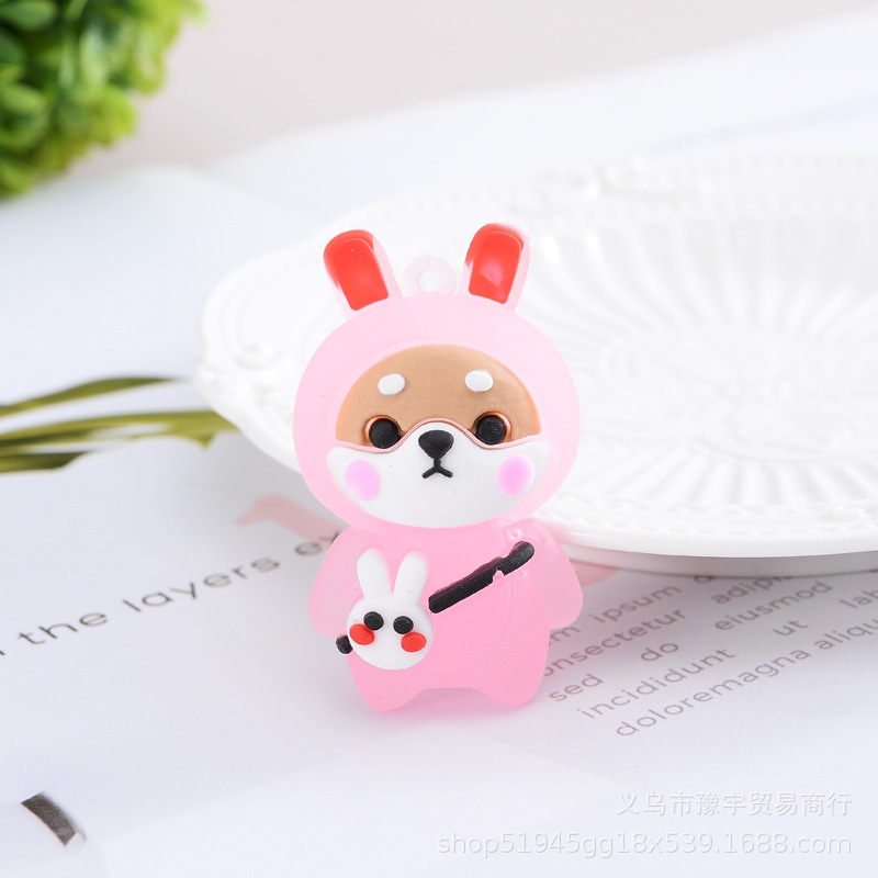Móc khóa hình gấu phát sáng, Móc khóa búp bê hoạt hình dễ thương nhấp nháy ánh sáng