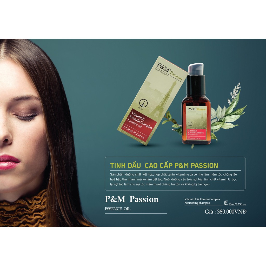 Tinh dầu P&M Passion - Pháp - Sản phẩm Phục hồi + Chăm sóc tóc 60ml