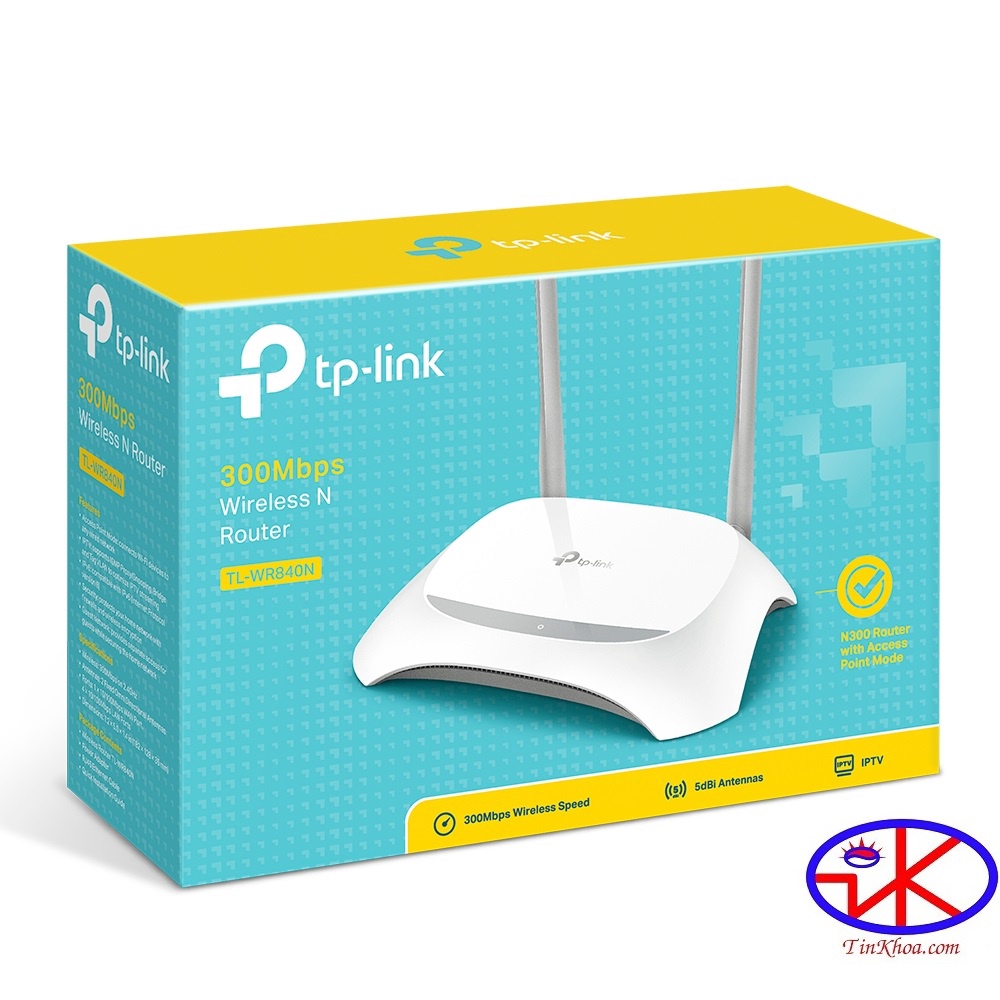 Bộ phát Wi-Fi Chuẩn N tốc độ 300Mbps TP-LINK TL-WR840N